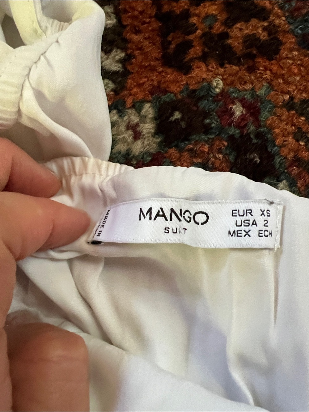 Mango White One-Shoulder Ruffle Mini Dress - Picture 2 of 3